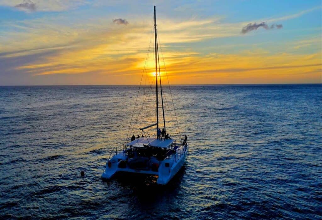 Sunset Sail Trip with Blue C Watersports: Experience Curacao’s Beauty from a Luxury Catamaran