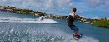 Wake Boarding Fish and Dive